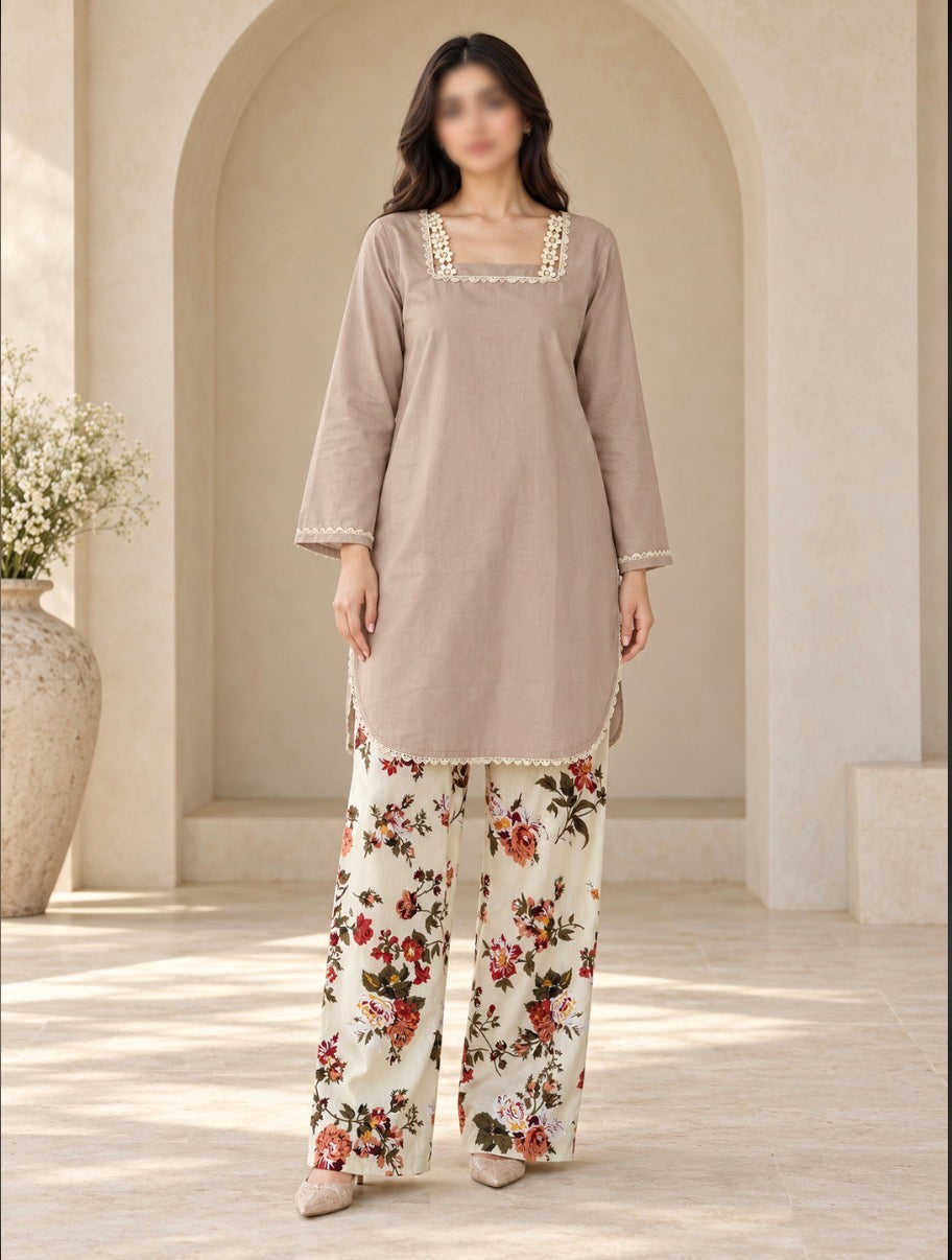 U-783 : Khaadi Printed 2-Piece (New)