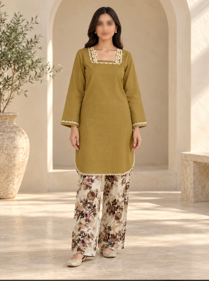 U-783 : Khaadi Printed 2-Piece (New)