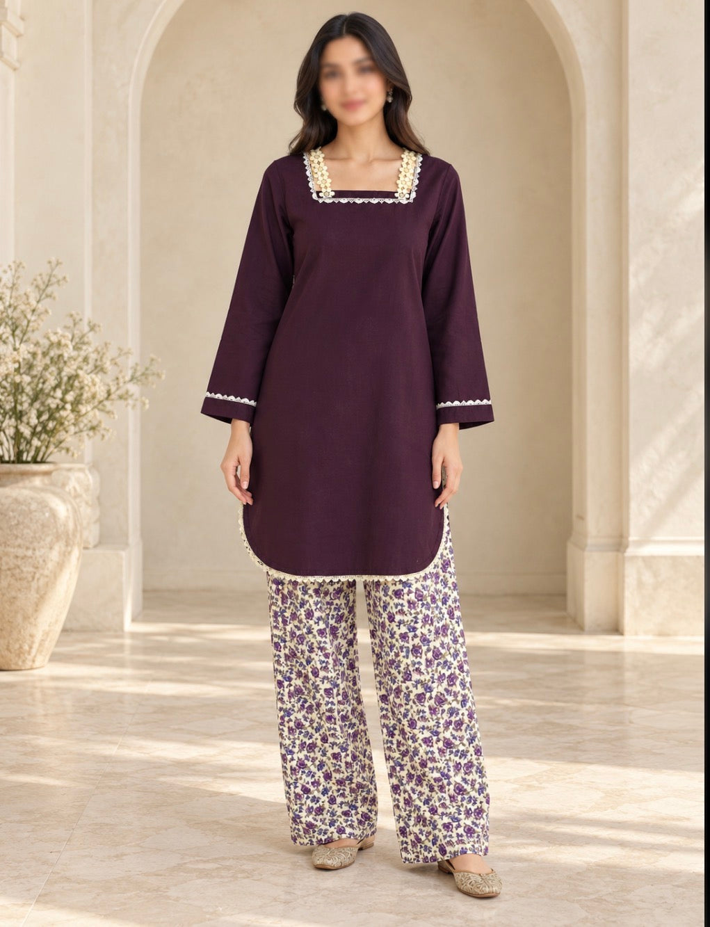 U-783 : Khaadi Printed 2-Piece (New)
