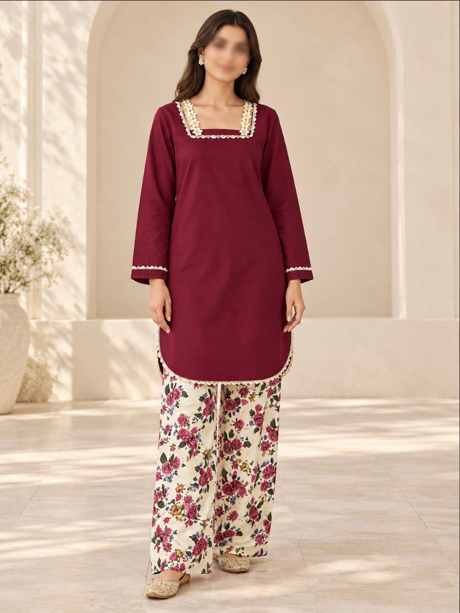 U-783 : Khaadi Printed 2-Piece (New)