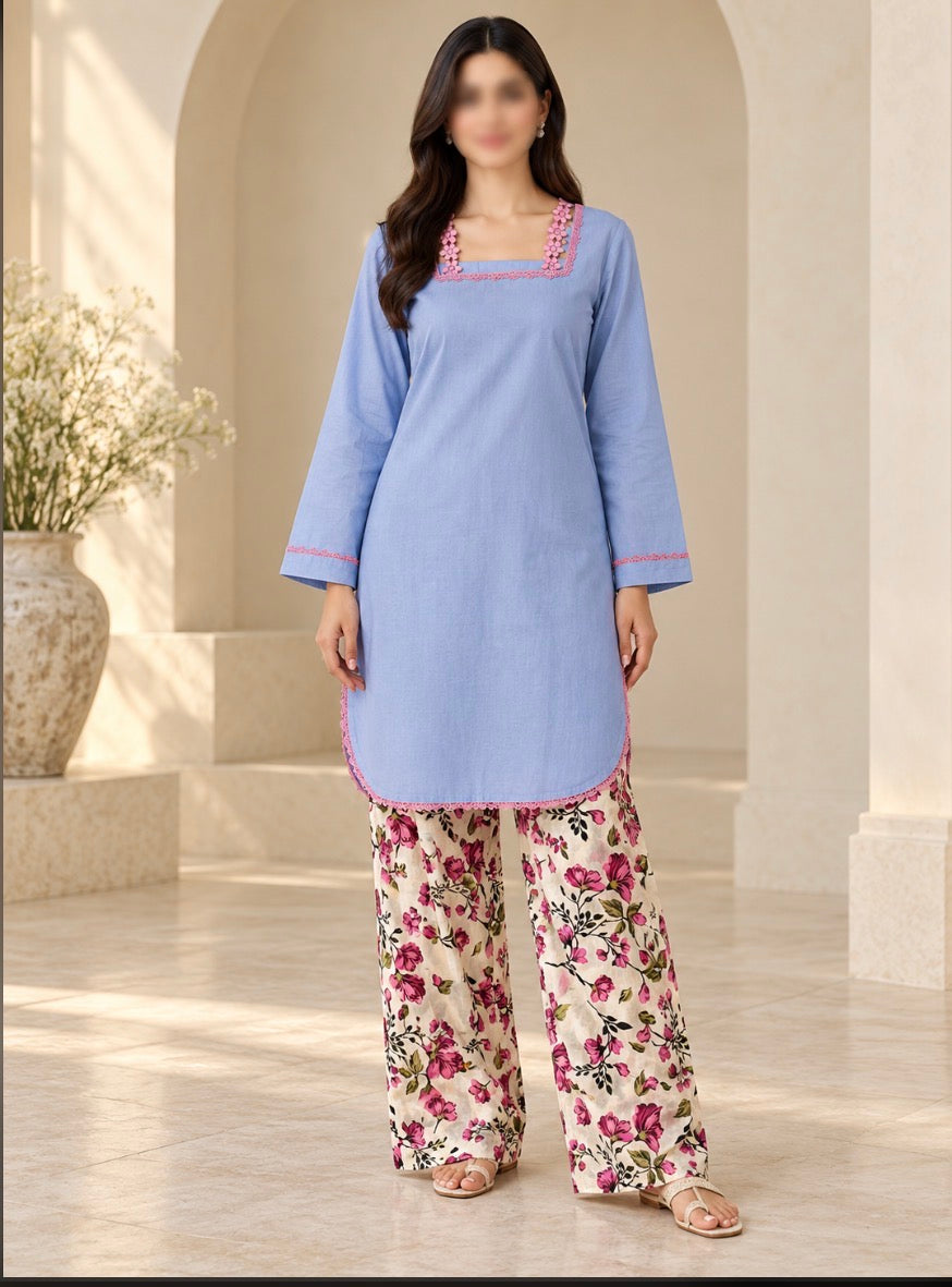 U-783 : Khaadi Printed 2-Piece (New)