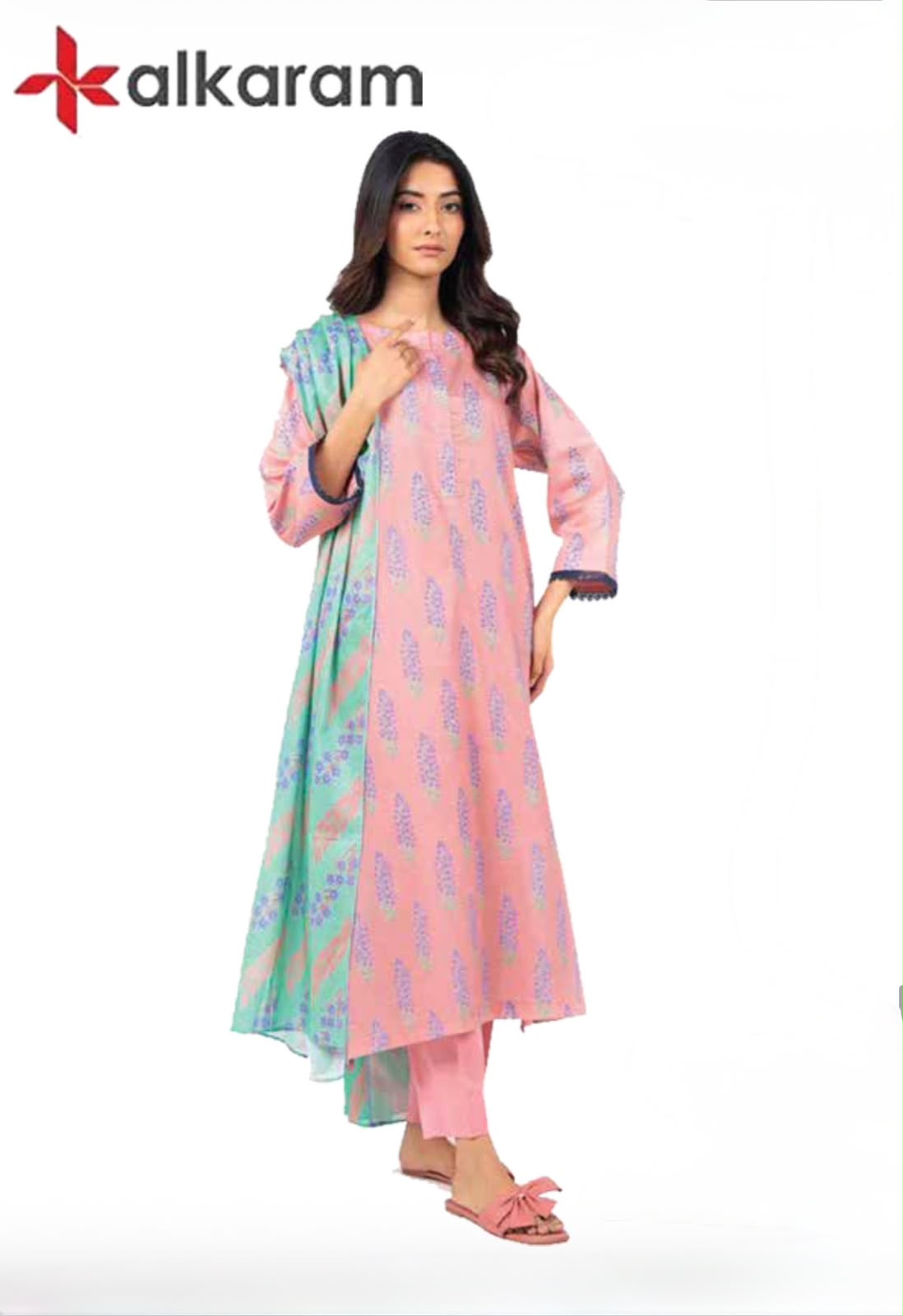 U-701 Al Karam 3 Piece Unstitched Outlet Stock
