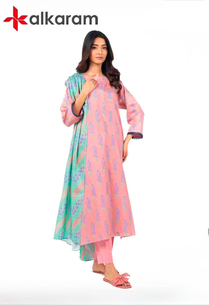 U-701 Al Karam 3 Piece Unstitched Outlet Stock