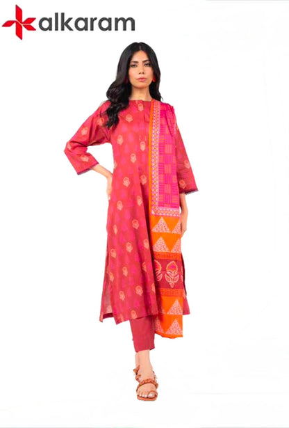U-701 Al Karam 3 Piece Unstitched Outlet Stock