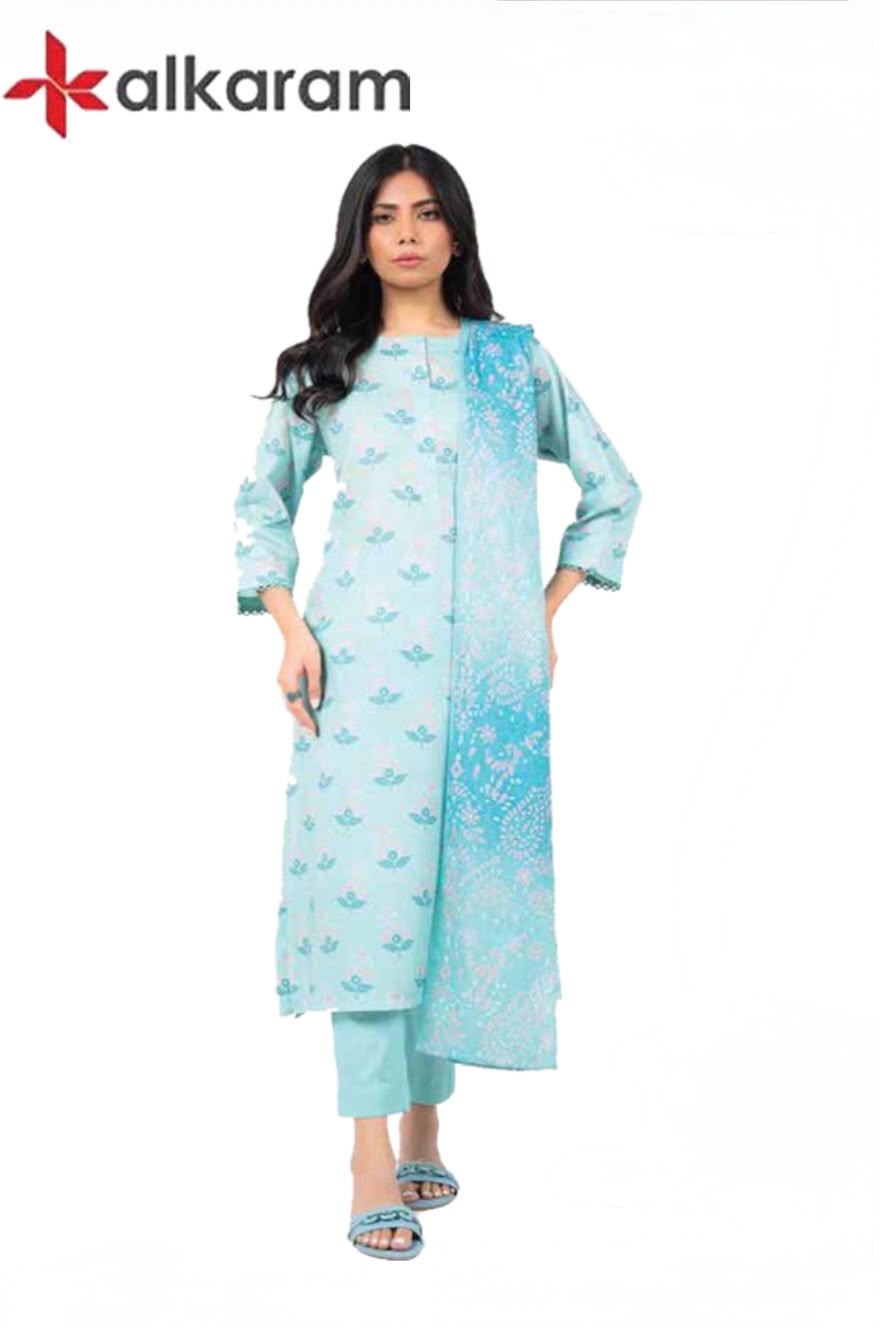 U-701 Al Karam 3 Piece Unstitched Outlet Stock