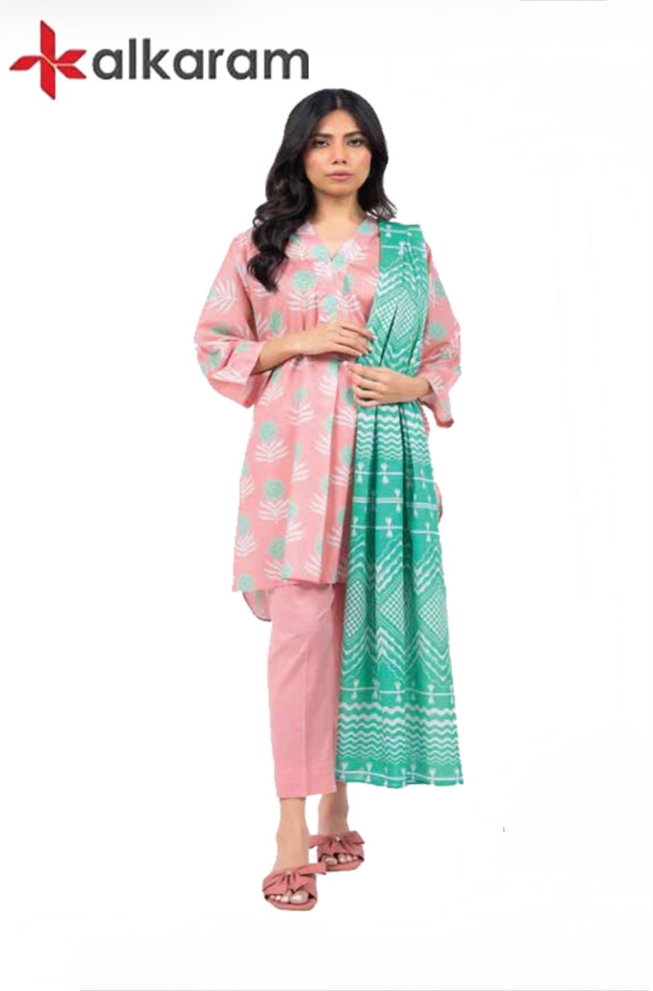 U-701 Al Karam 3 Piece Unstitched Outlet Stock