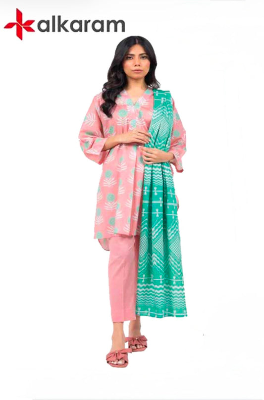 U-701 Al Karam 3 Piece Unstitched Outlet Stock