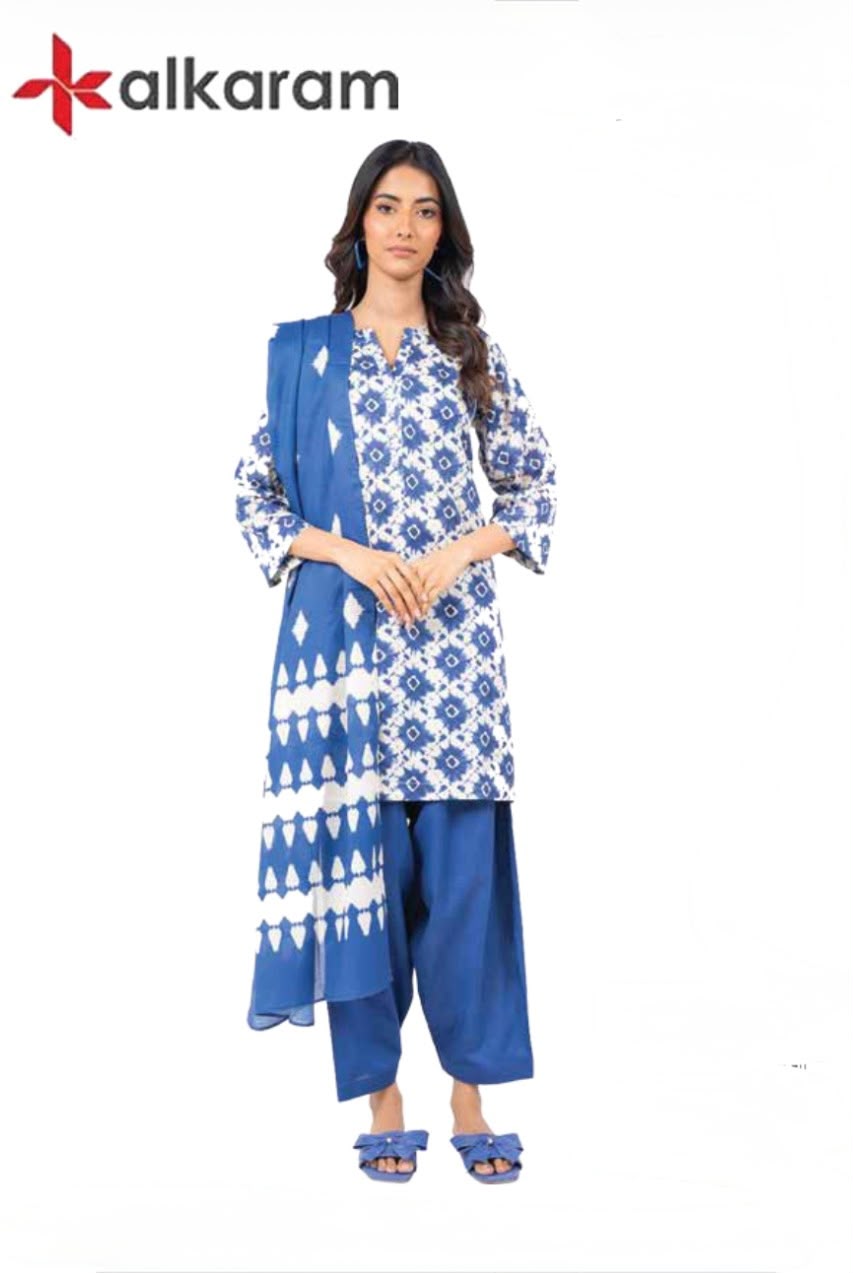 U-701 Al Karam 3 Piece Unstitched Outlet Stock