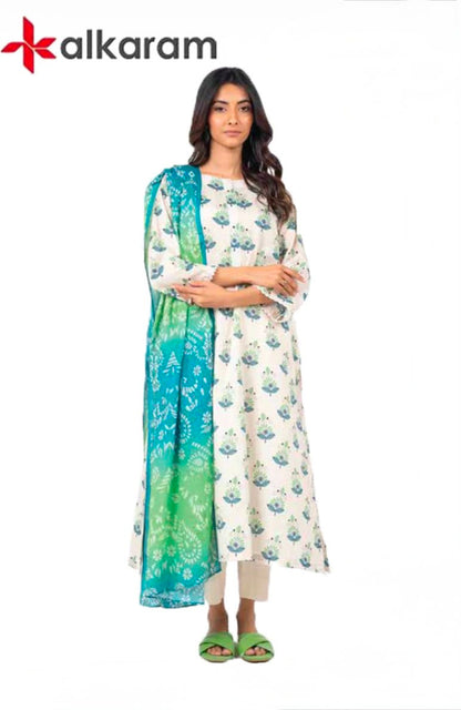 U-701 Al Karam 3 Piece Unstitched Outlet Stock